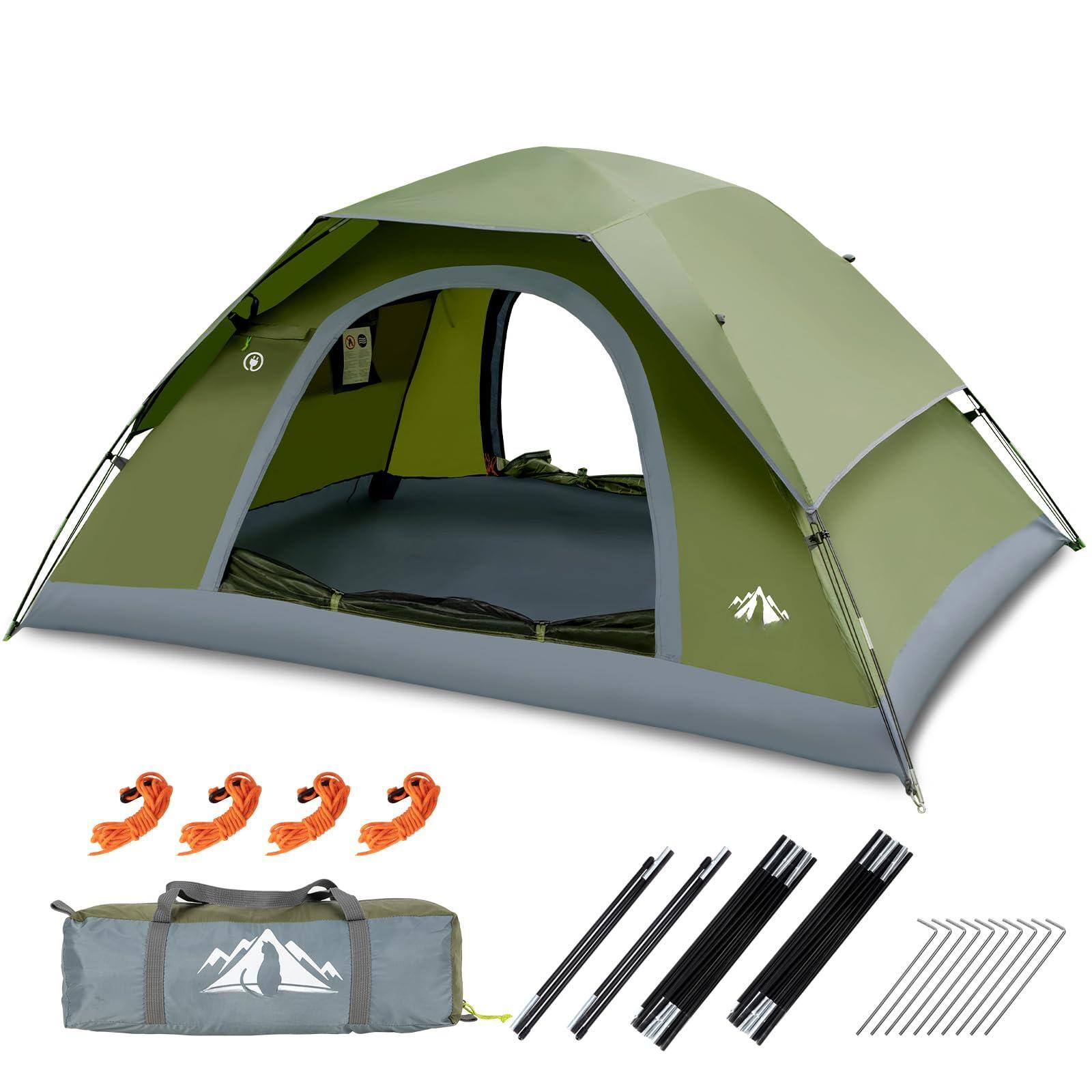 Olive Green-Tent Pro-1 Person(7x3.8x3.8 ft)