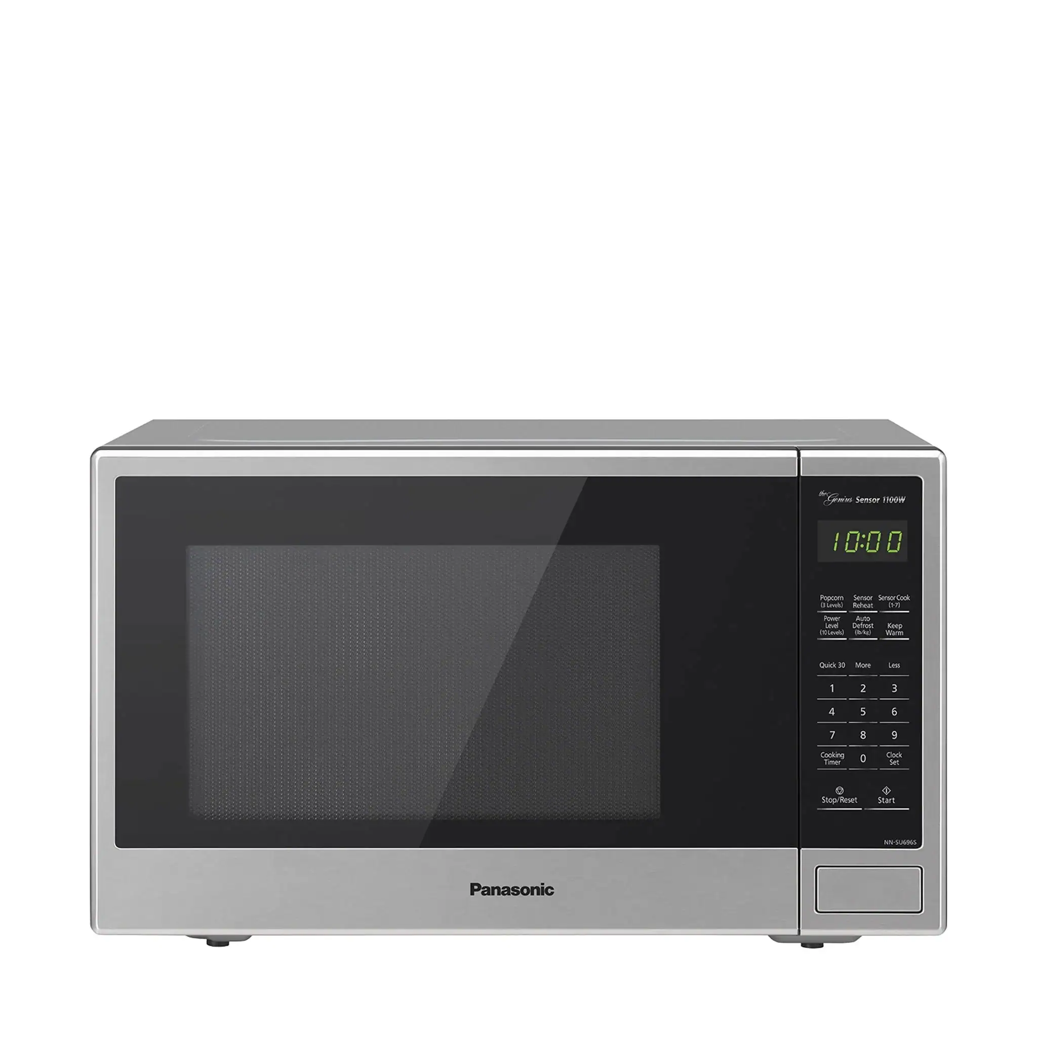 Genics Sensor 1000  
Pepcorn Sensor SensorCook (3 Look) Reheat DE  
Power Auts Lovel Delect Keep (ELAVA) we Warm  
Quick30 More  
Les  
1 2 3 4 5 6 7 8 9 0  
Cooking Timer  
Code Set  
Stop Reset  
0 Start  
NIN-SCADES  
Panasonic
