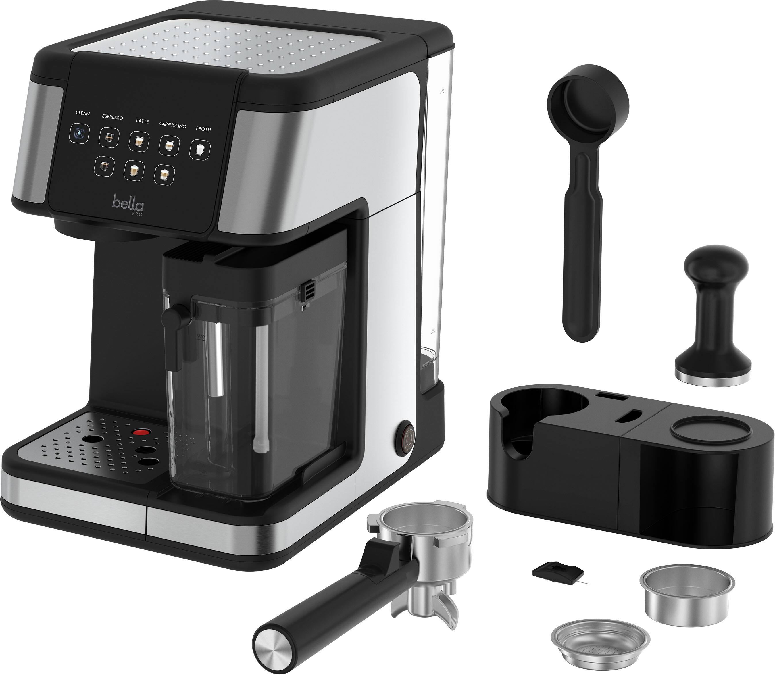 Sure, here is the corrected and grouped text:

- Clean
- Espresso
- Latte
- Cappuccino
- Froth

- bella PRO