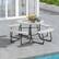 Front. Gymax - Gymax Outdoor Picnic Table Portable Picnic Table Bench w/ 4 Benches & Umbrella Hole White - White.