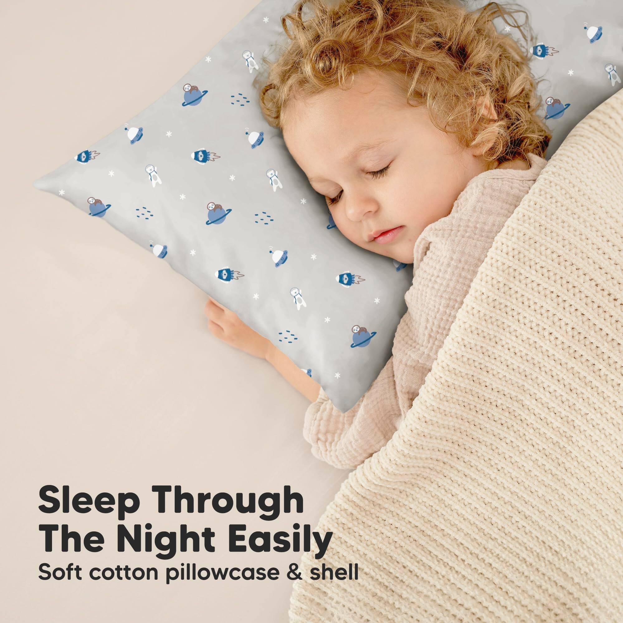 Sleep Through The Night Easily  
Soft cotton pillowcase & shell