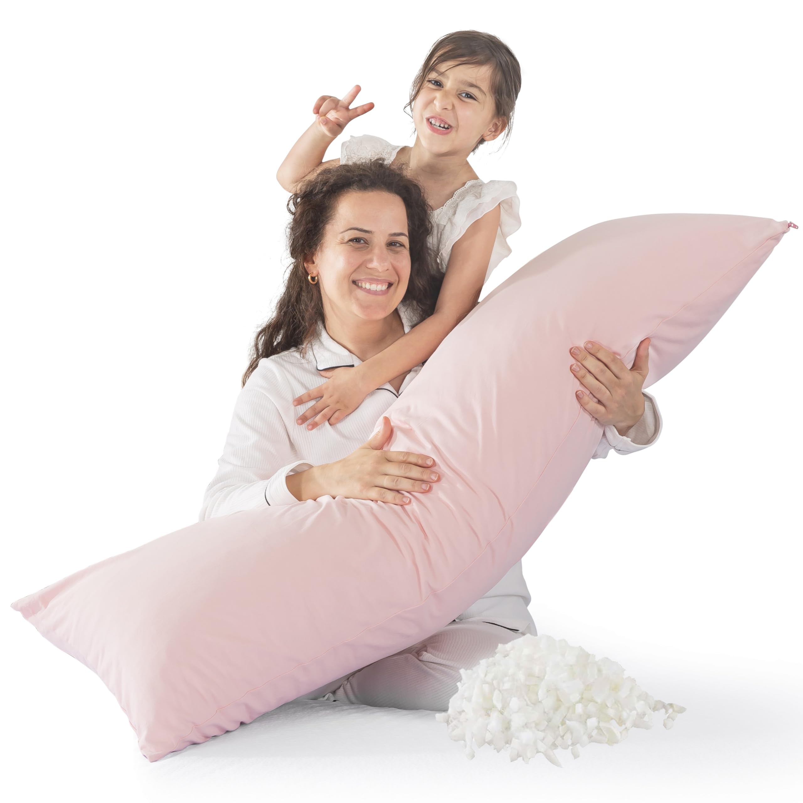 Pink (Jersey Knitted)-LONG BODY PILLOW