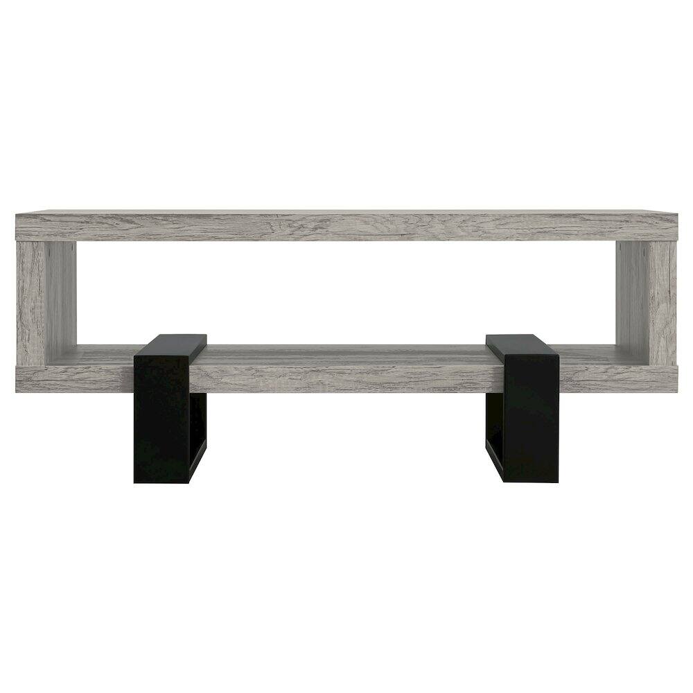 Alt View 2. Coaster Co. of America - Dinard Engineered Wood Coffee Table Grey Driftwood - Brown.