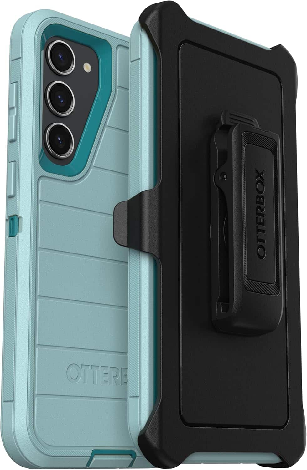 OtterBox - Galaxy S23+ (Only) - Defender Series Case - Holster Clip Included - Rugged & Durable - with Port Protection - Sunset Lagoon (Blue)
