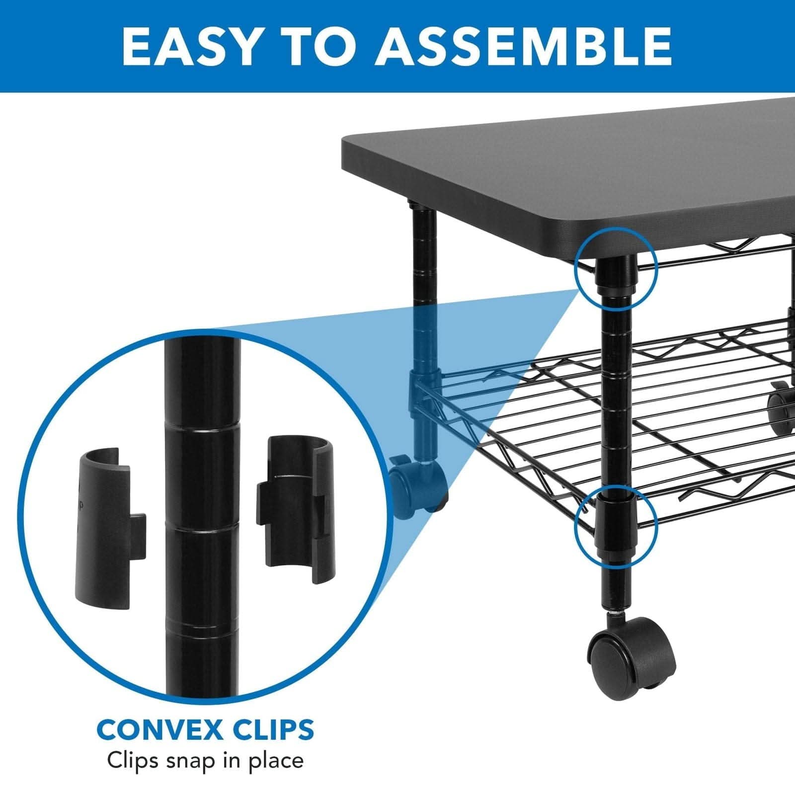 EASY TO ASSEMBLE

CONVEX CLIPS
Clips snap in place