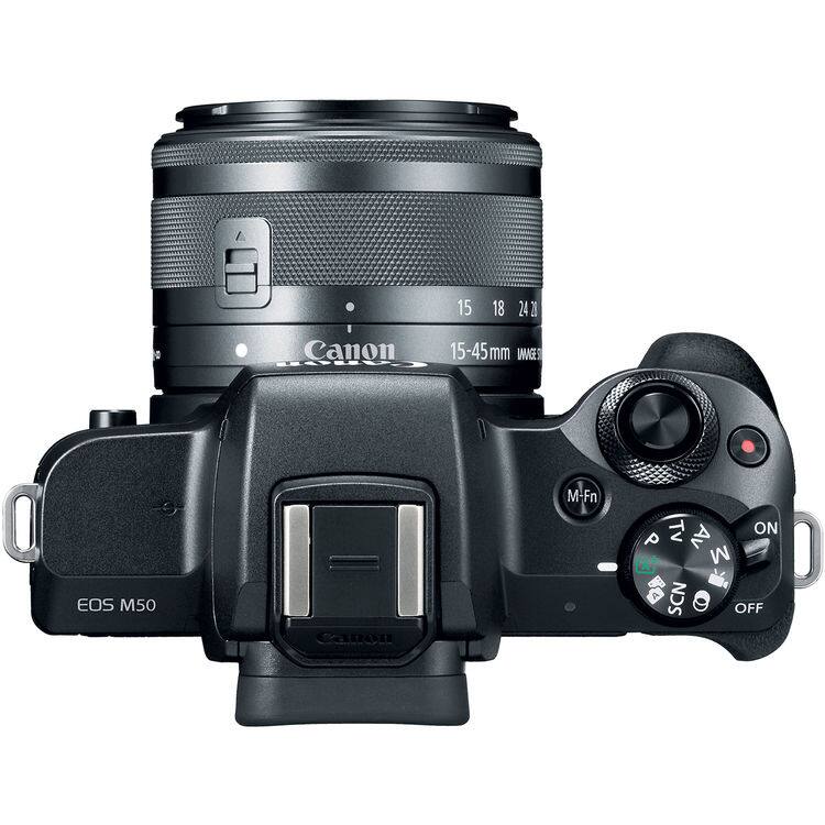 15 18 24 28 Canon 15-45mm mm WAES 0 EOS M50 a0on M-Fn Fn Tv ON P Av M A A SCN OFF