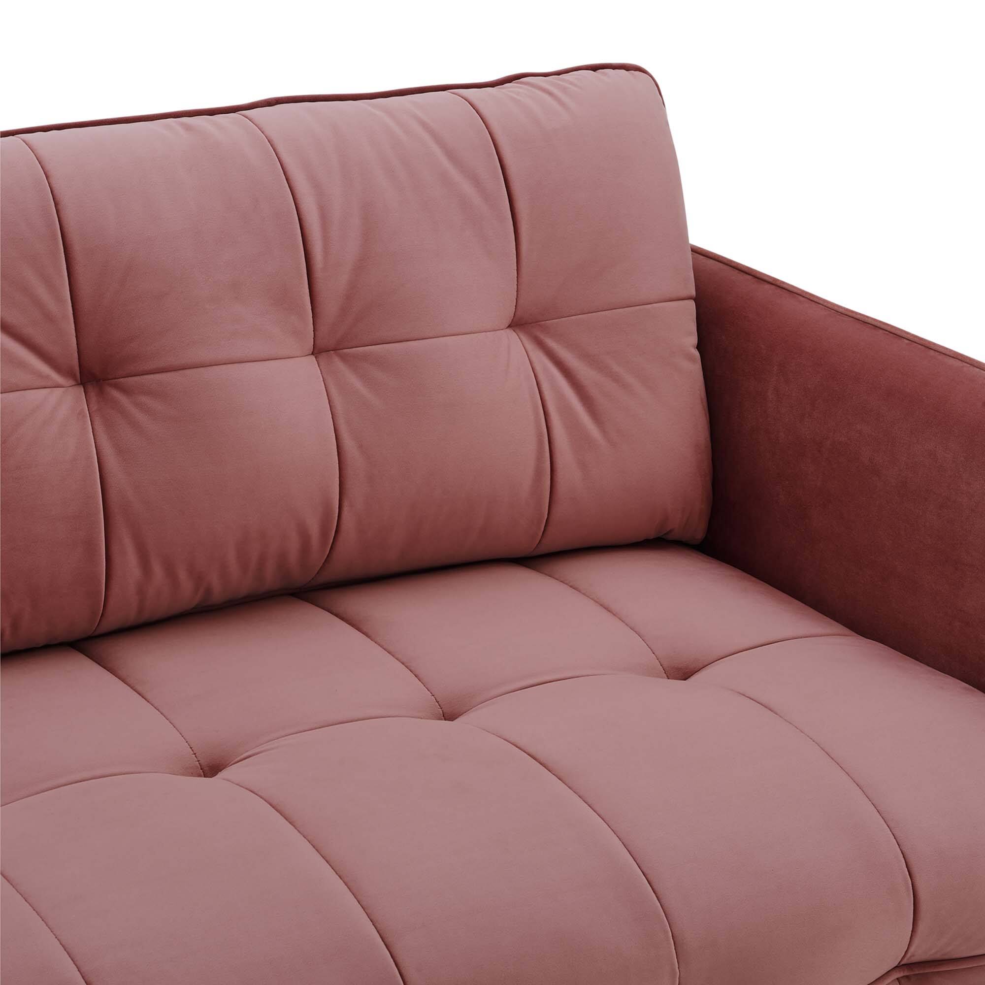 Alt View 6. Modway - Cameron Tufted Performance Velvet Sofa by Modway - Dusty Rose.