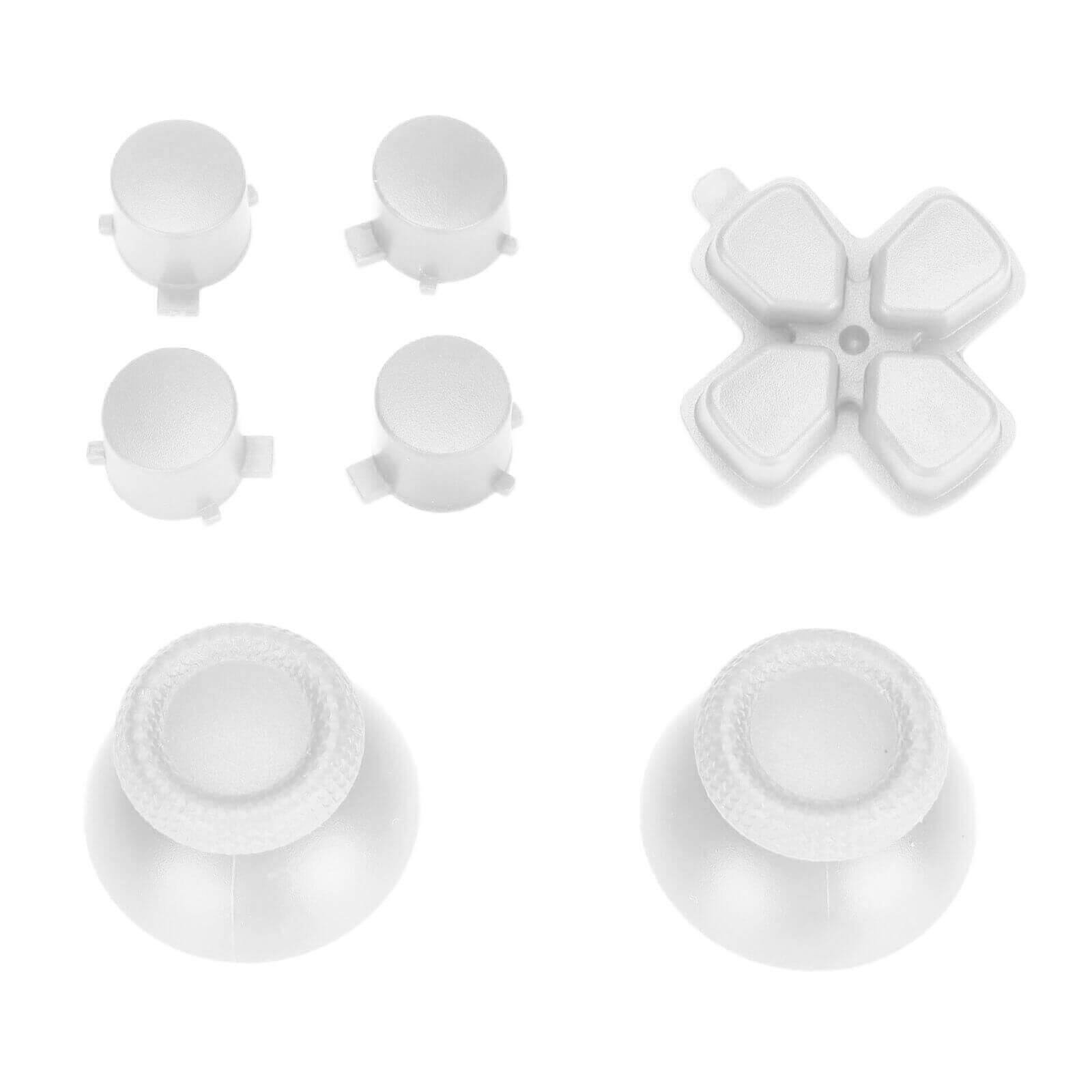 Alt View 3. MobileSentrix - Controller Button Set Replacement Compatible For PlayStation 5 PS5 (16 Pieces) - White - White.