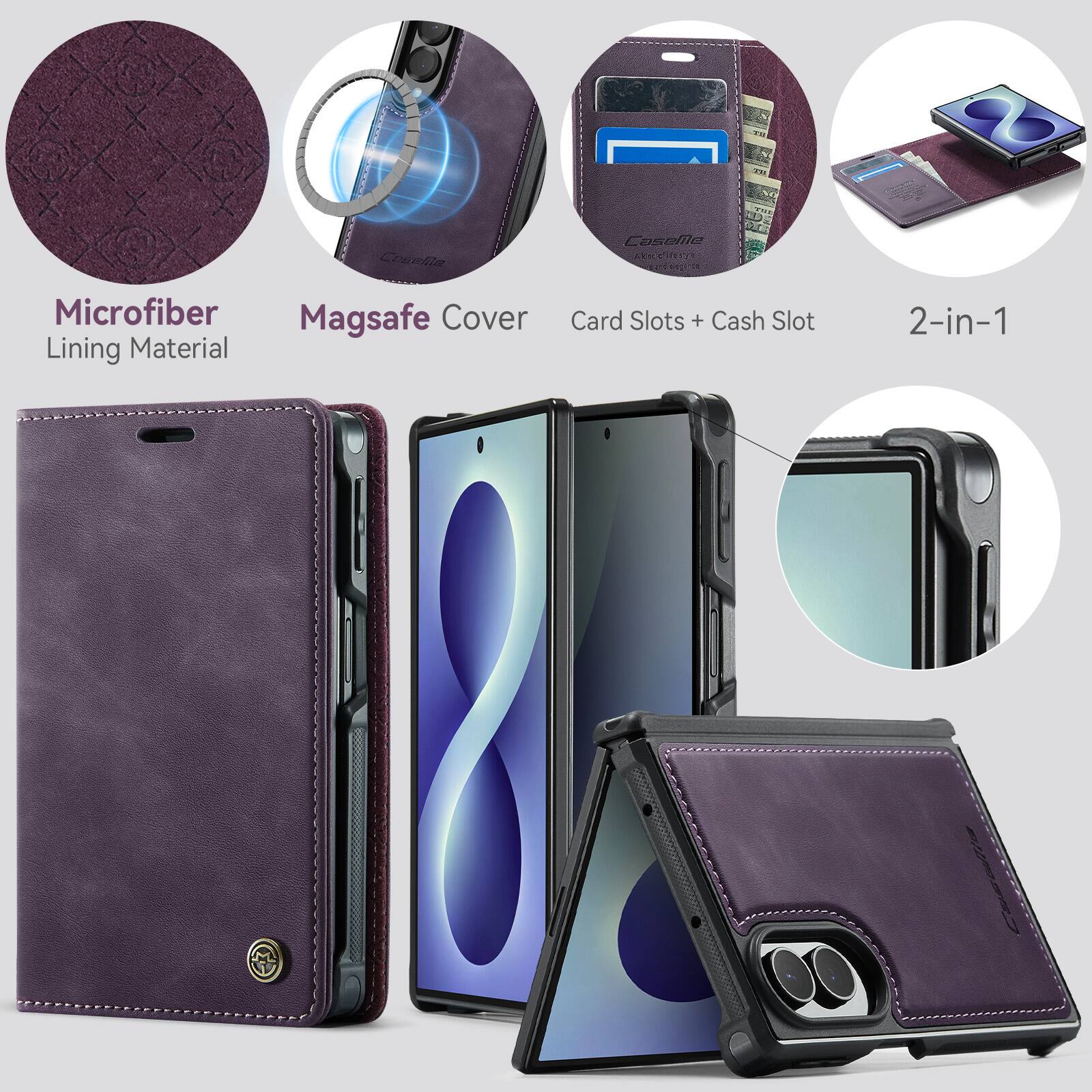 Caselle

CaseMe After hey: gettingare

Microfiber Magsafe Cover Lining Material
Card Slots + Cash Slot
2-in-1