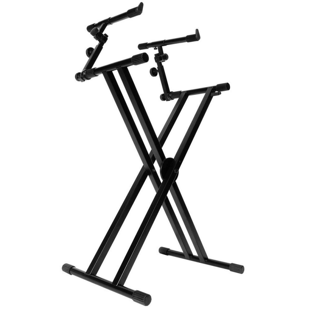 Alt View 8. On Stage Stands - On-Stage KS7292 Double-X Ergo Lok Keyboard Stand with 2nd Tier,Black - "NA".