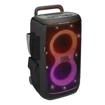 Front. JBL - JBL PartyBox 520 Portable Party Speaker Bundle with gSport Cargo Sleeve - Black.