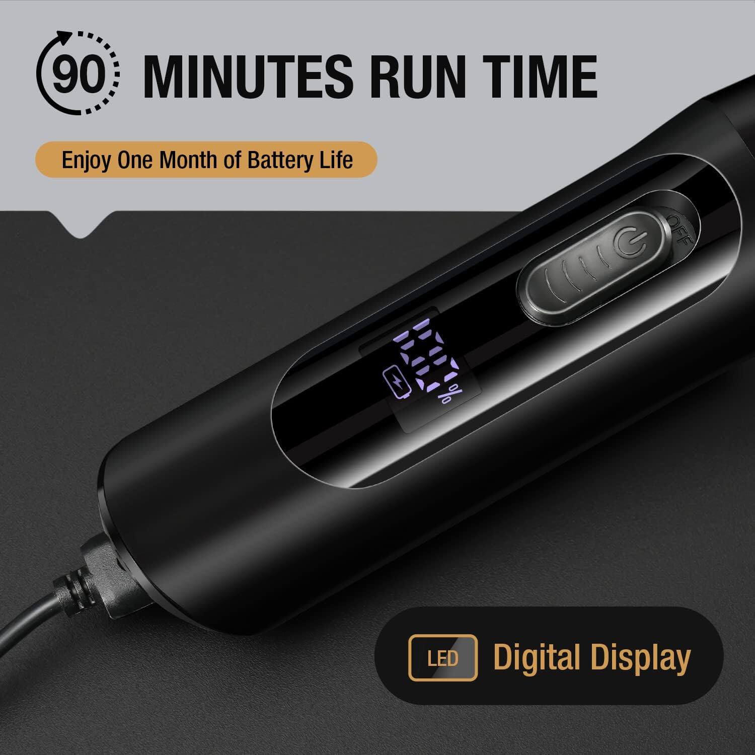 90 MINUTES RUN TIME

Enjoy One Month of Battery Life

LED Digital Display