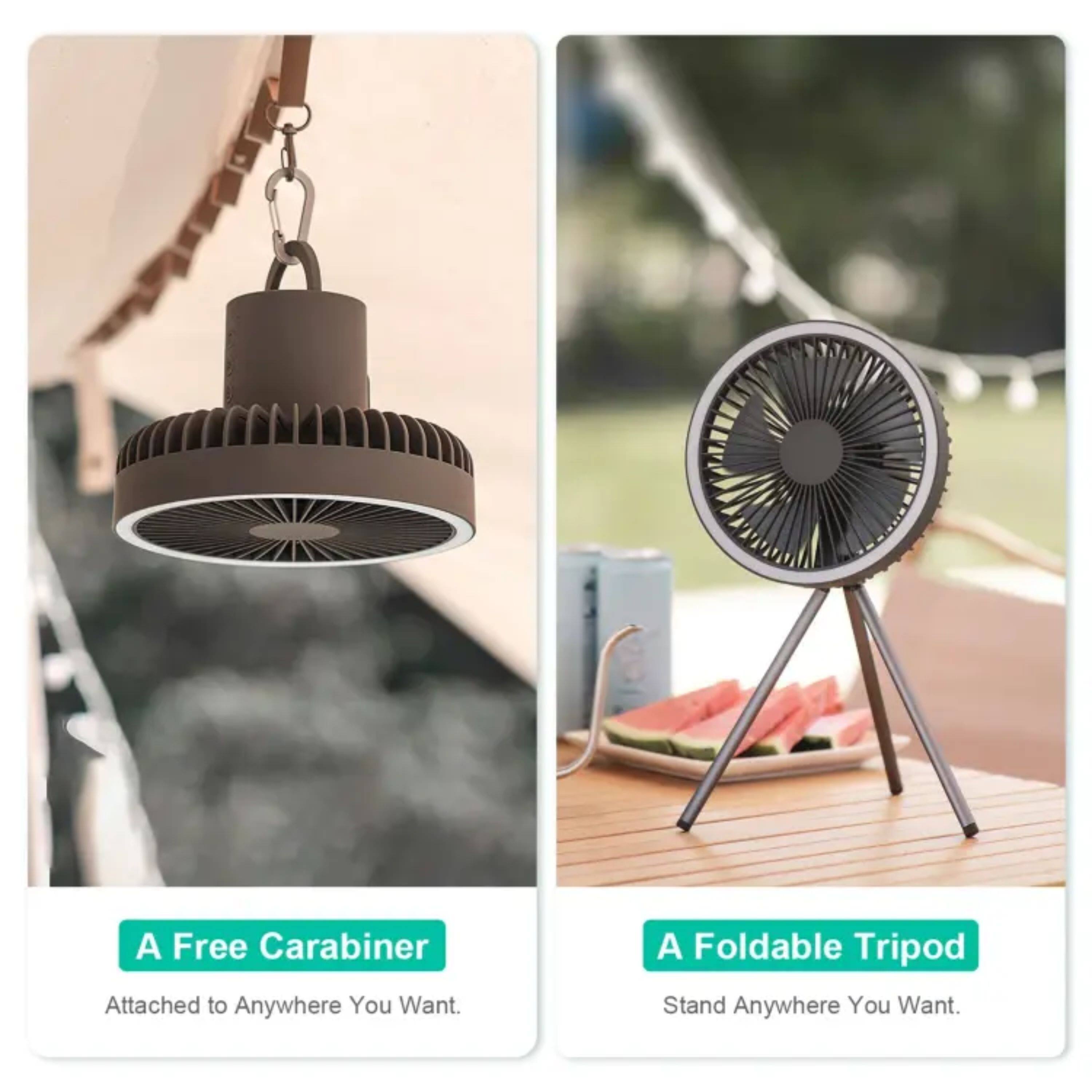 A Free Carabiner Attached to Anywhere You Want.  
A Foldable Tripod Stand Anywhere You Want.