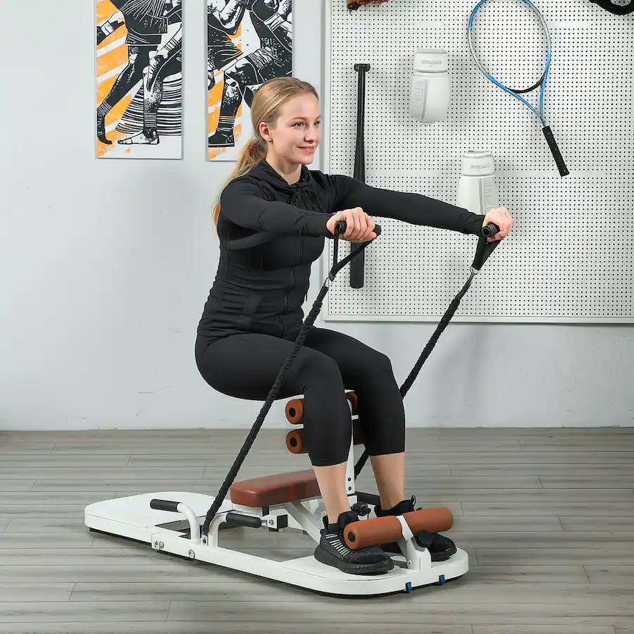 Soozier Foldable Sissy Squat Machine, Hip Thrust Machine with Push Up ...