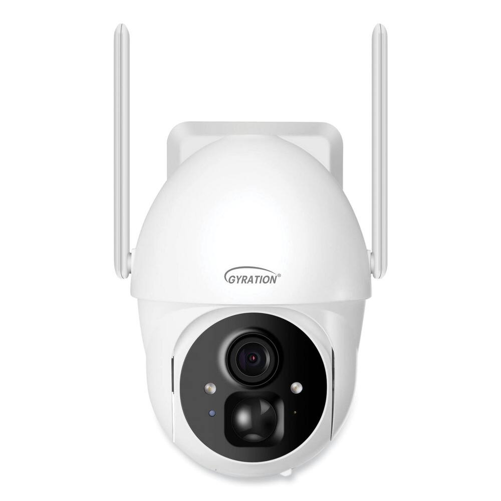 Front. Adesso - Adesso CYBERVIEW 3020 Cyberview 3020 3MP 2304 x 1296 Pixels Smart WiFi Pan/Tilt Camera with Solar Panel - White.