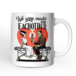 OrnamentallyYou - Vintage Frankenstein and Bride Mug for Couple, We were Made for Each Other - White