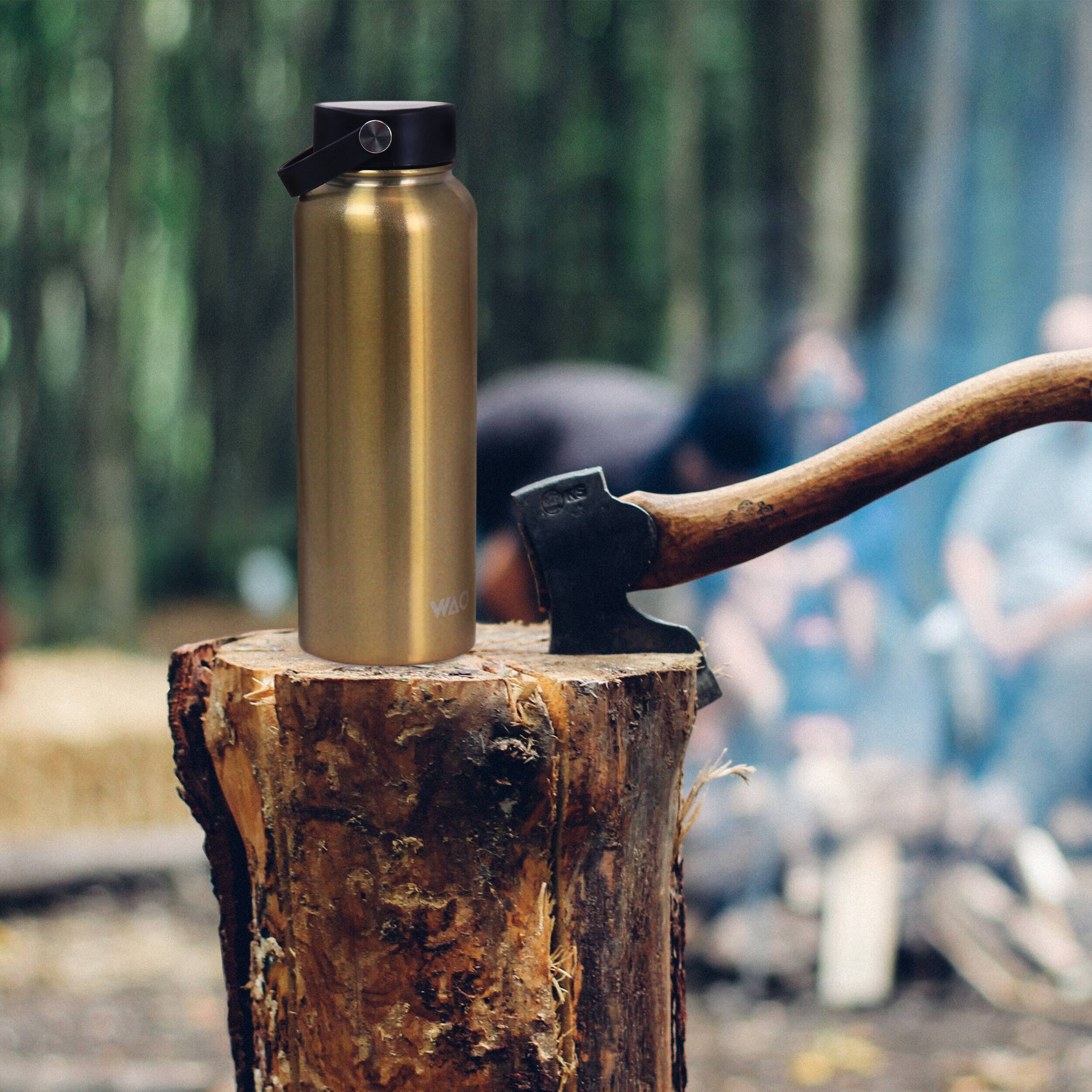 Alt View 4. Gibson - WAO 38 Ounce Stainless Steel Insulated Thermal Bottle with Lid in Dark Gold - Dark Gold.