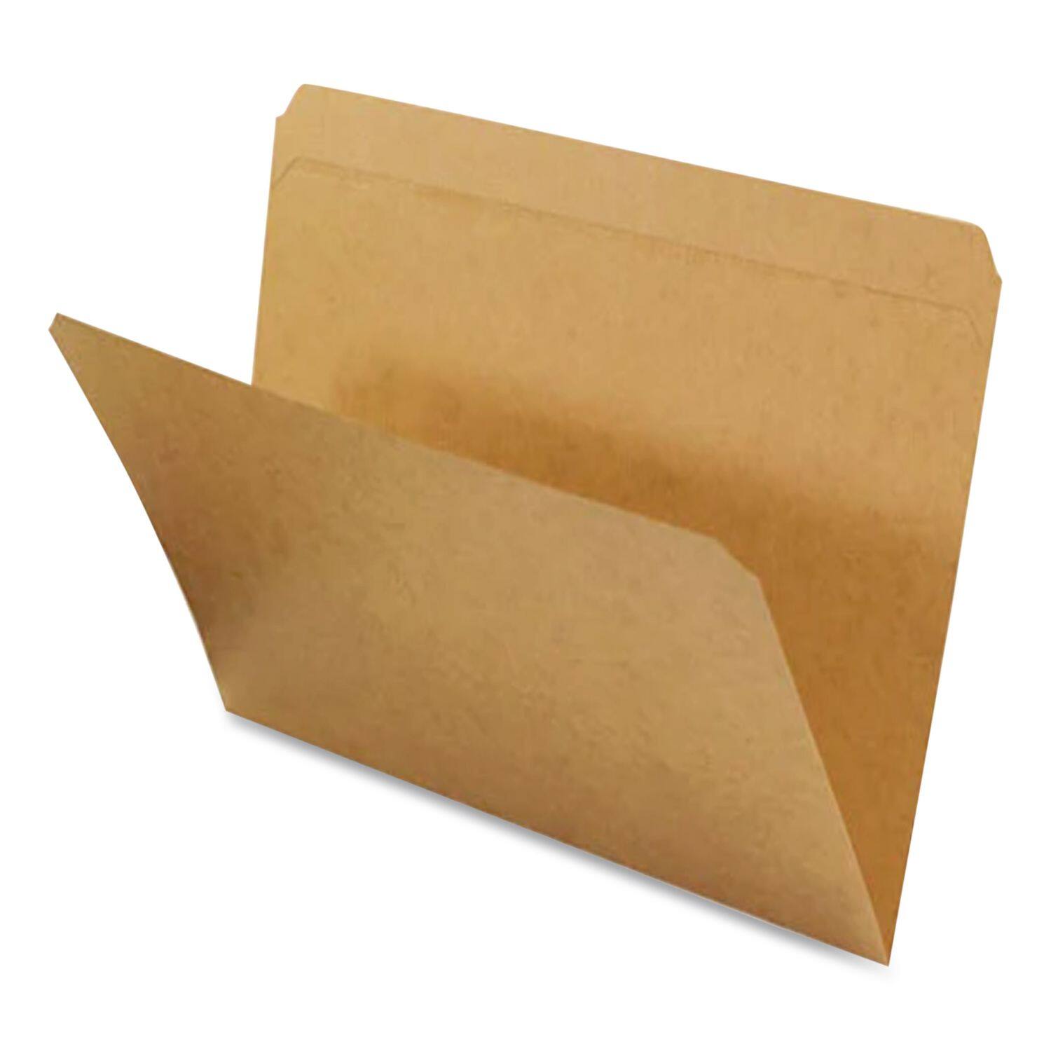 Angle. Tops Business Forms - Dark Kraft File Folders with Double-Ply Top, Straight Tabs, Letter Size, 0.75" Expansion, Brown, 100/Box.