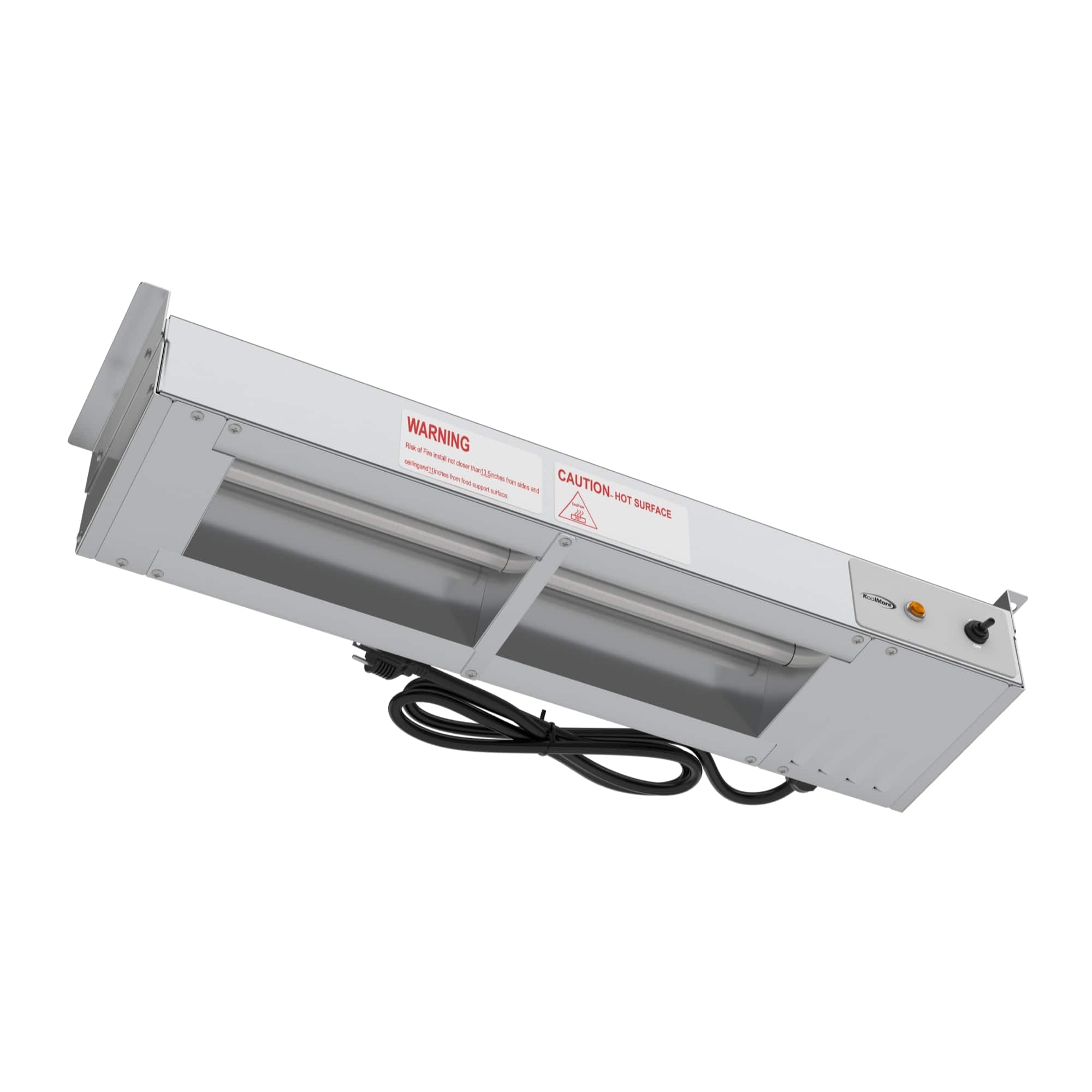 Koolmore - 24 in. High Wattage Commercial Food Strip Warmer with Toggle Controls and Cord - 120V, 500W, UL Listed - Silver