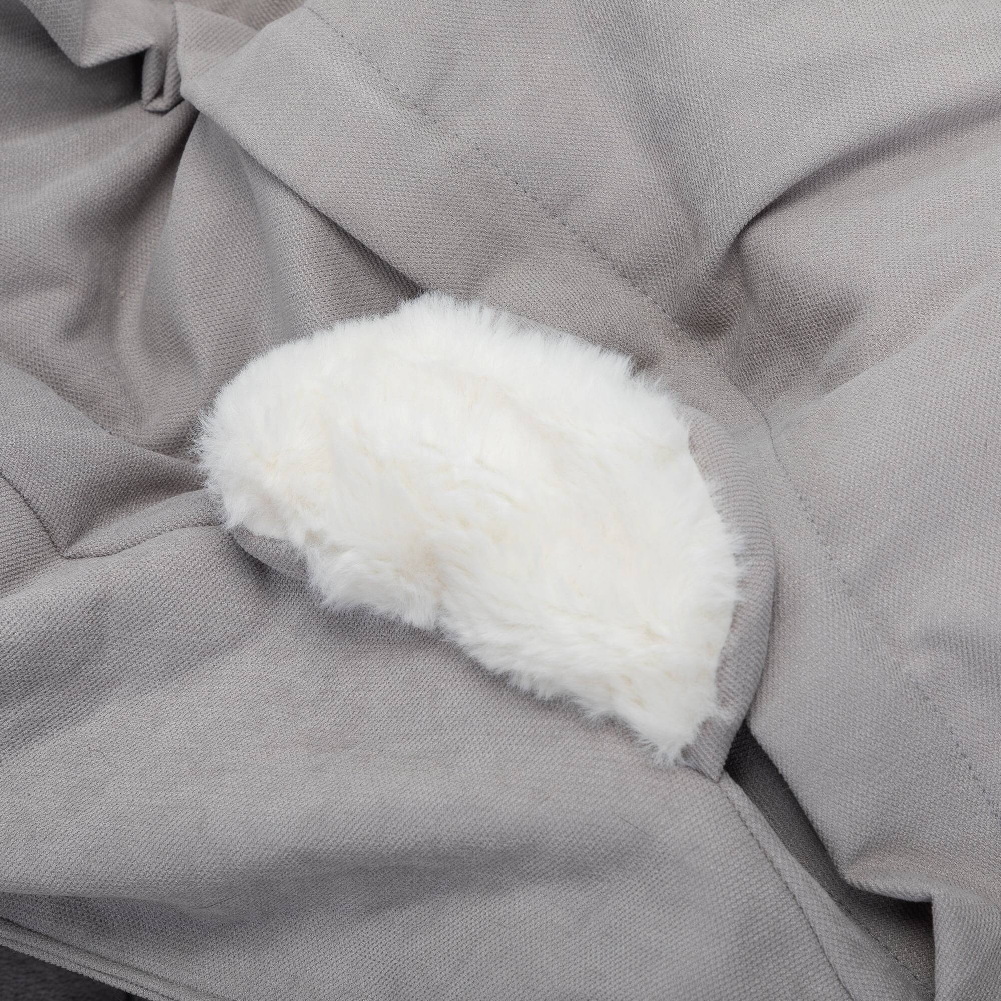 Left. Pefilos - 49" Large Cat Tunnel Bed for Indoor, Cat Tube with Collapsible Washable Cat Bed, Cat Toys for Small Medium Kitty City - Gray.
