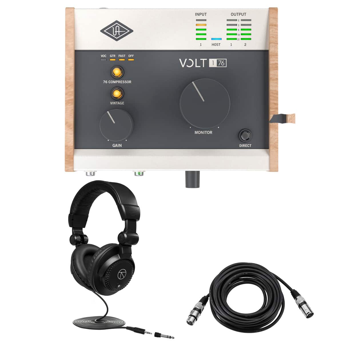 Universal Audio - Volt 176 Portable 1x2 USB Type-C Audio/MIDI Interface with Built-In Compressor, Bundle with TAPH100