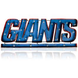 Imperial - New York Giants 10'' x 25'' Lighted Recycled Metal Sign - Multicolor