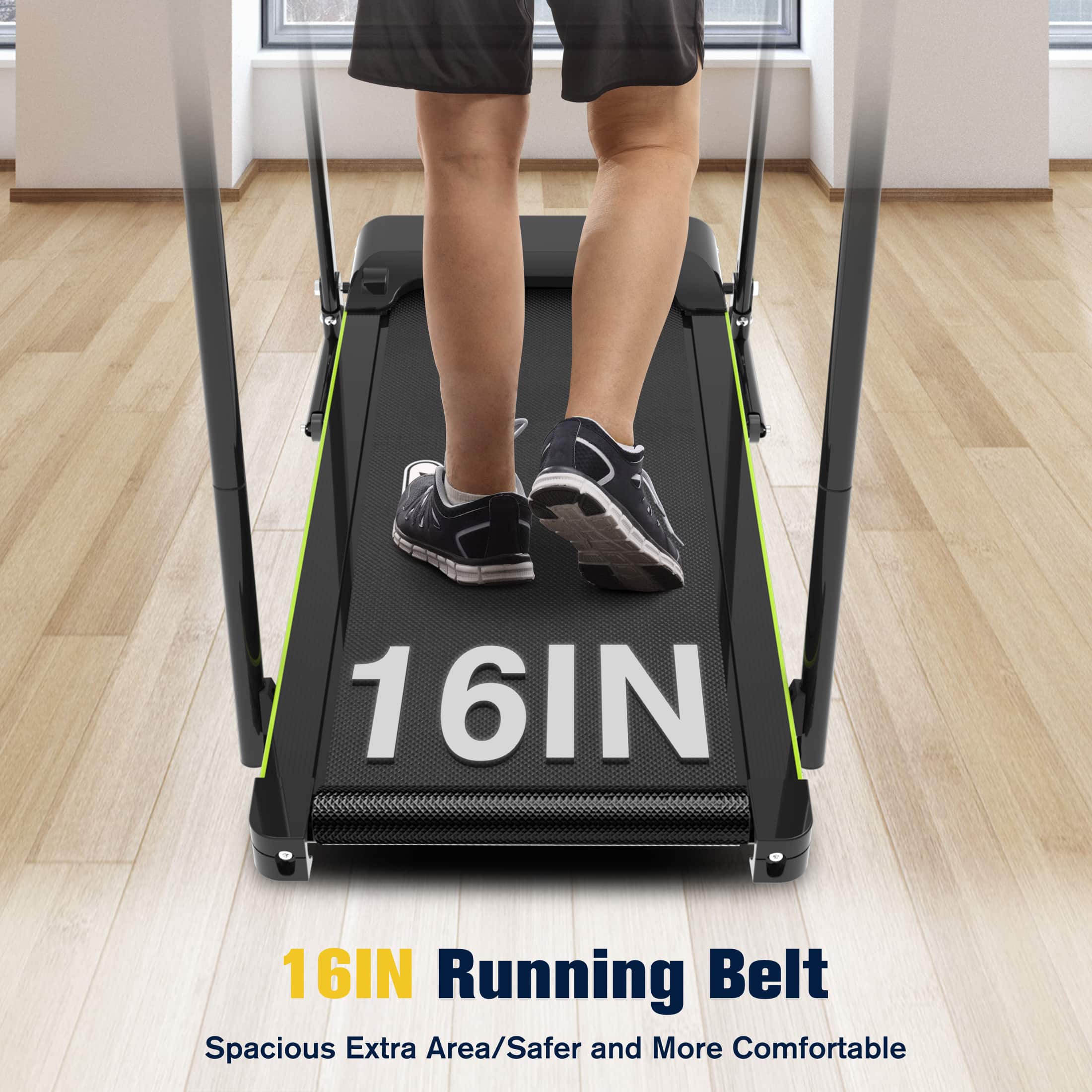 16IN Running Belt, Spacious Extra Area/Safer and More Comfortable