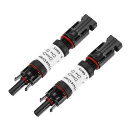 Unique Bargains - 2pcs 10A Solar Fuse Holder Inline 1000V IP67 Waterproof Male/Female Connector with Fuse for PV System - Black