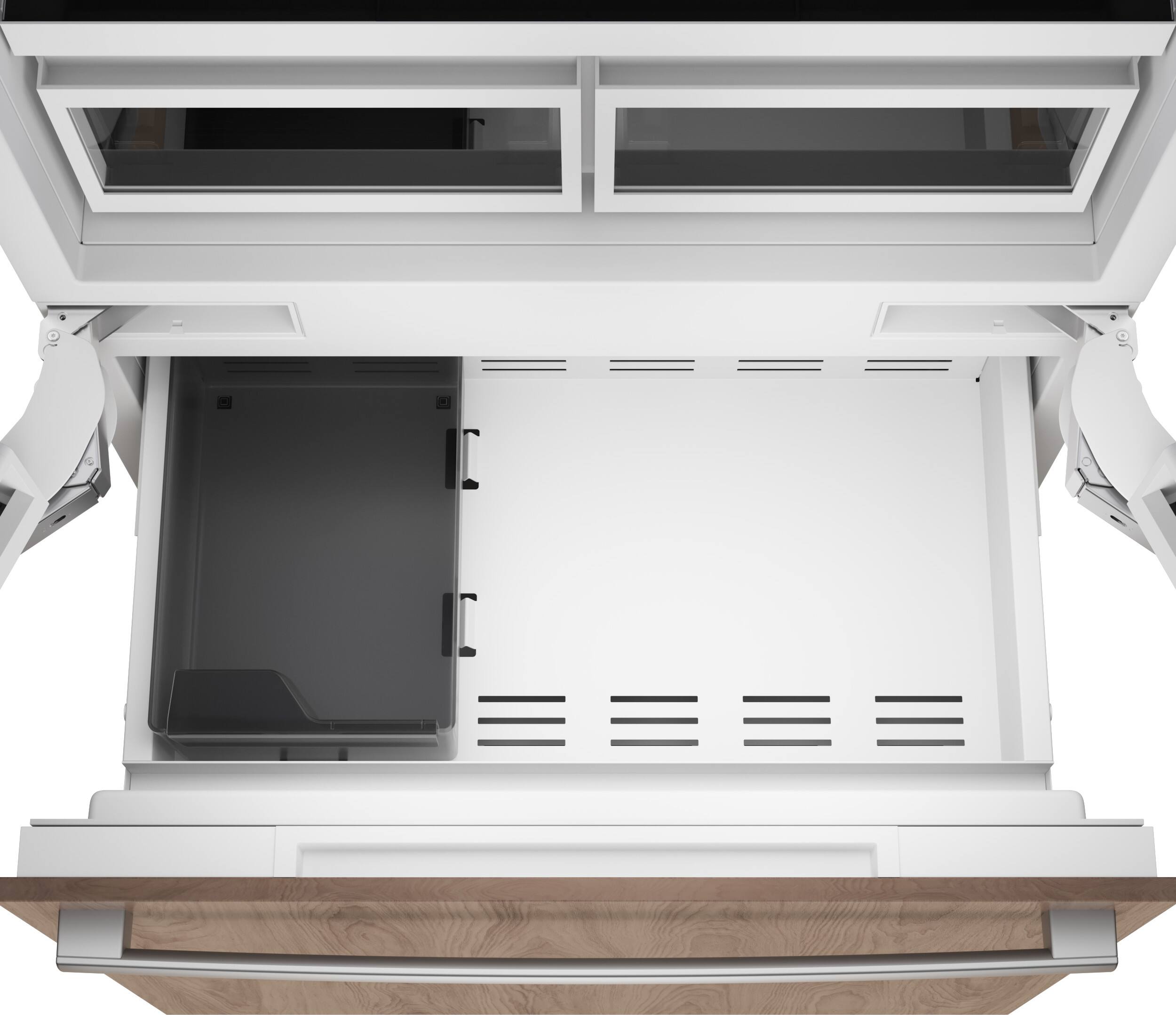 Alt View 12. Bosch - Benchmark Series 20.1 Cu. Ft. French Door Counter-Depth Smart Refrigerator - Custom Panel Ready.