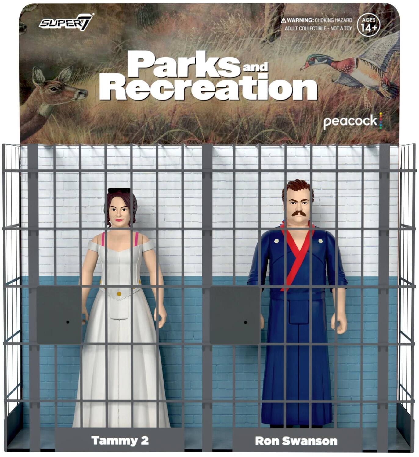 Super7 - Parks And Recreation - ReAction Figures Wave 2 - Ron And Tammy 2 Wedding Night (2-Pack) - COLLECTIBLES