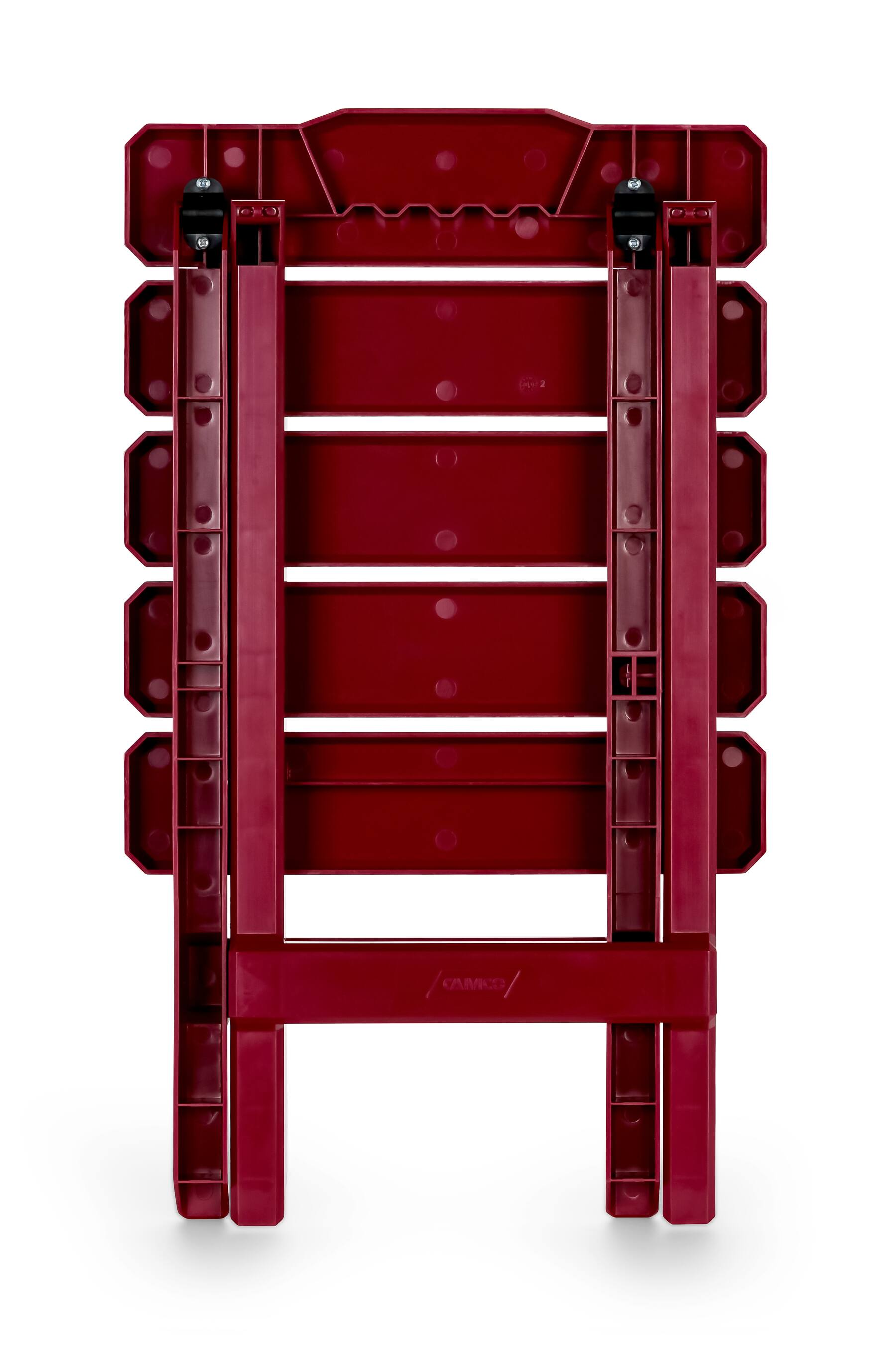Alt View 2. Camco - Camco 51684 Outdoor Camping Regular Adirondack Plastic Folding Side Table, Red - Red.