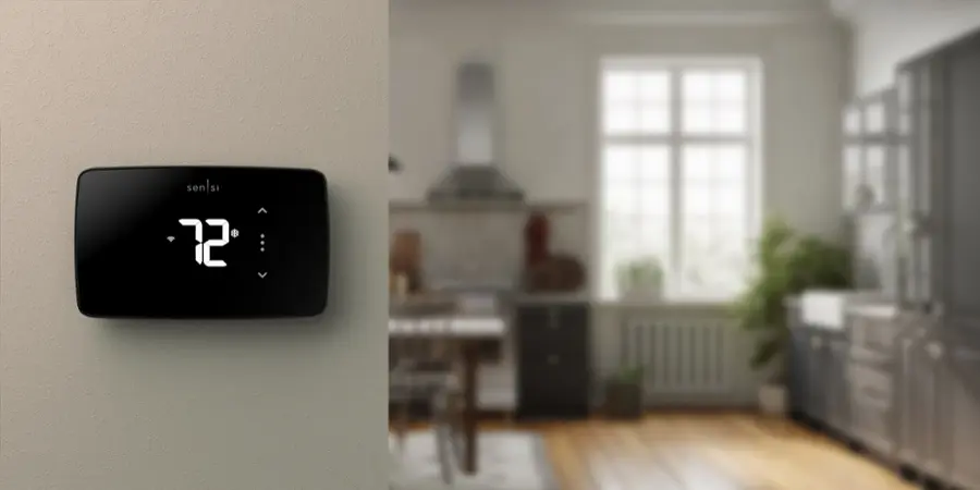Alt View 17. Emerson - Sensi Lite Smart Programmable Wi-Fi Thermostat-Works with Alexa - Black.