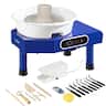 VEVOR - Pottery Wheel, 10in Ceramic Wheel Forming Machine, Foot Pedal ABS Detachable Basin, 60-300RPM Adjustable Speed - Blue