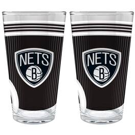 Great American Products - Brooklyn Nets Two-Piece 16oz. Pint Glass Set - Multicolor