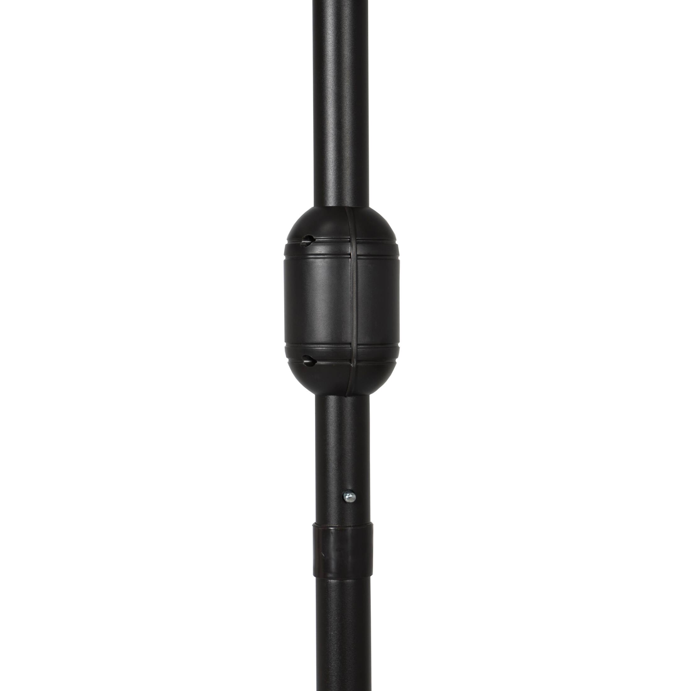 Alt View 2. WestinTrends - WestinTrends Lanai 9 ft. Aluminum Half Market Crank Lift Patio Umbrella - Gray/White.