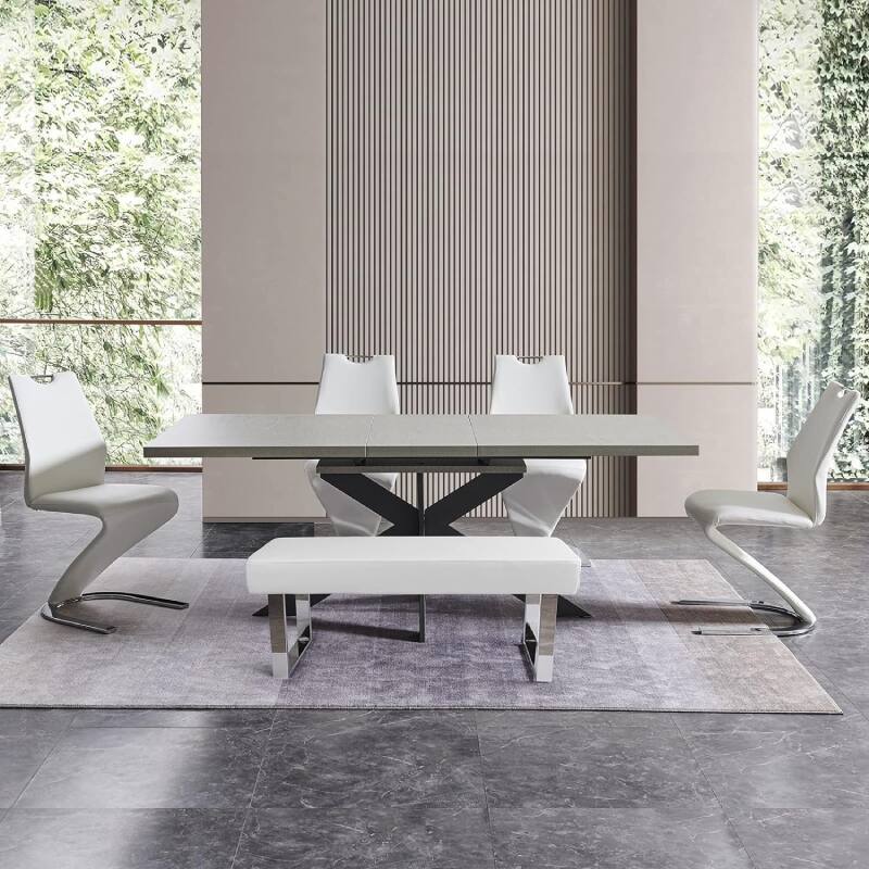 Alt View 1. Lumina Wise - Small Indoor Corner Upholstered Bench - White.