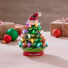 Evergreen Enterprises - Atlanta Falcons 8" Light Up Ceramic LED Christmas Tree - Multicolor