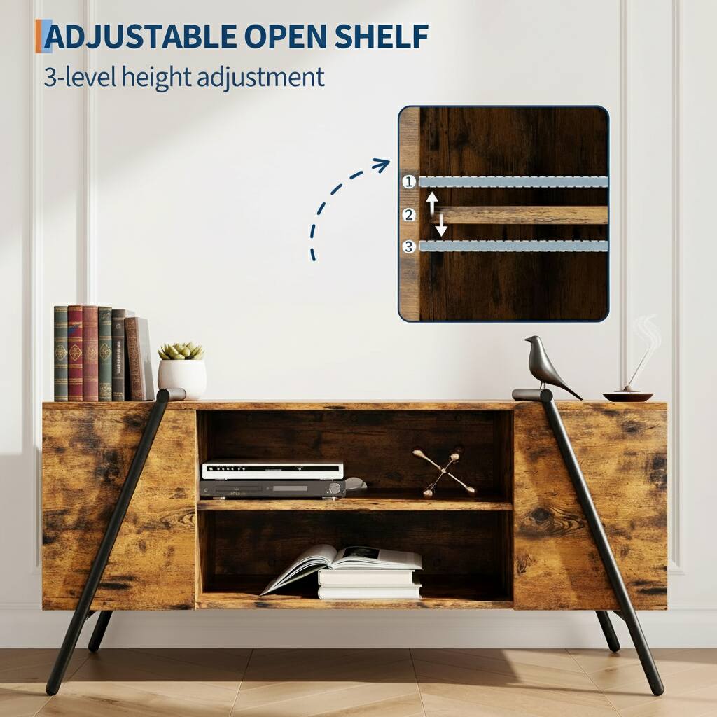 ADJUSTABLE OPEN SHELF  
3-level height adjustment