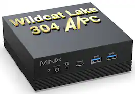 MINIX - N304-AI Mini PC - Intel Core 3 304, 24 TOPS AI, 16GB LPDDR5X, 512GB NVMe SSD, Windows 11 Pro, Triple 4K Display - Black