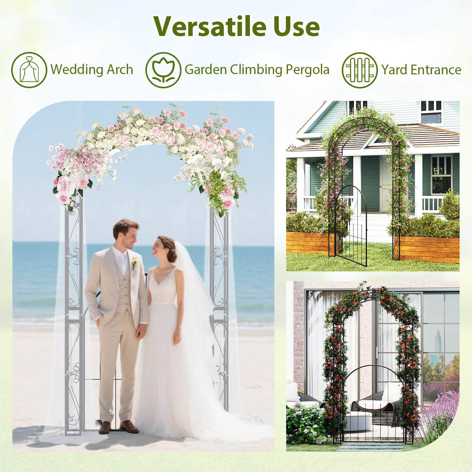 Versatile Use

- Wedding Arch
- Garden Climbing Pergola
- Yard Entrance
