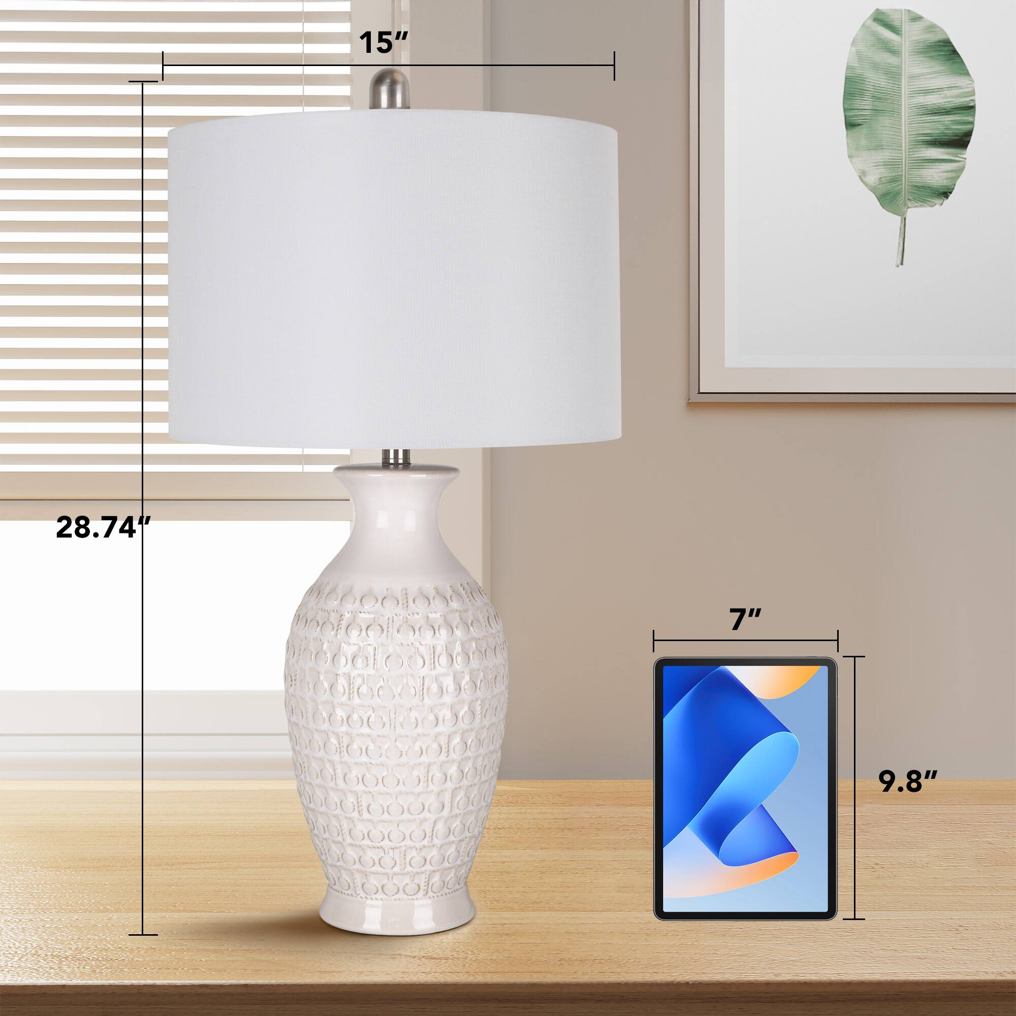 15"  
28.74"  
7"  
9.8"