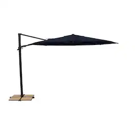 Mondawe - 11' Octagon Cantilever Patio Umbrella Black Frame - Navy