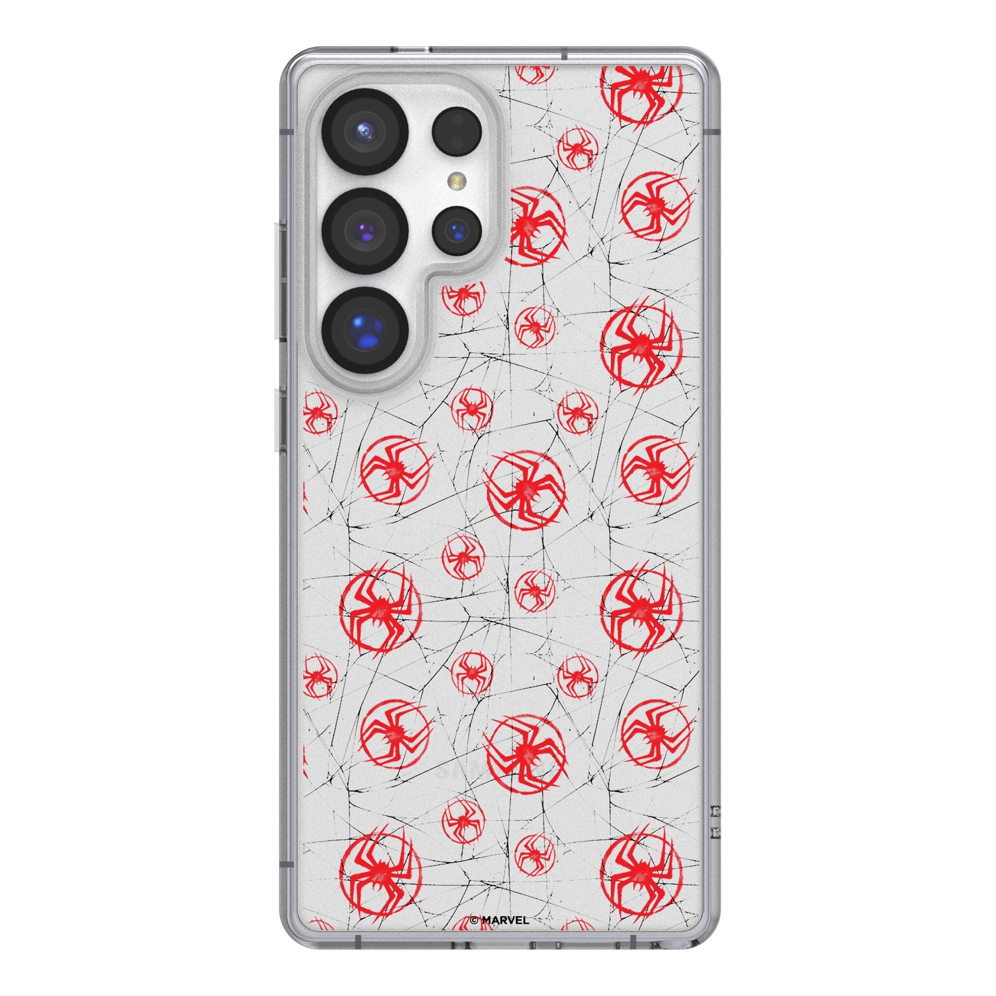 Keyscaper - Marvel Pattern Clear Phone Case - Samsung Galaxy S24 - Miles Morales