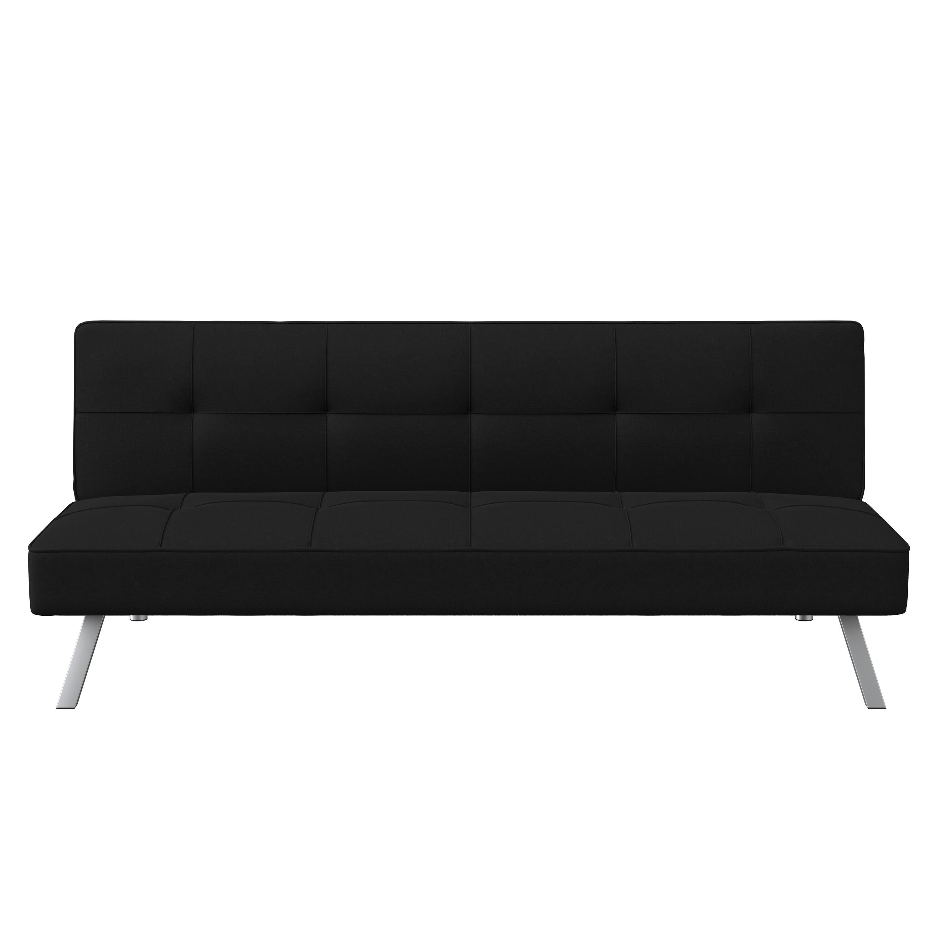 Front. Serta - Corlanus Convertible Sofa - Black.