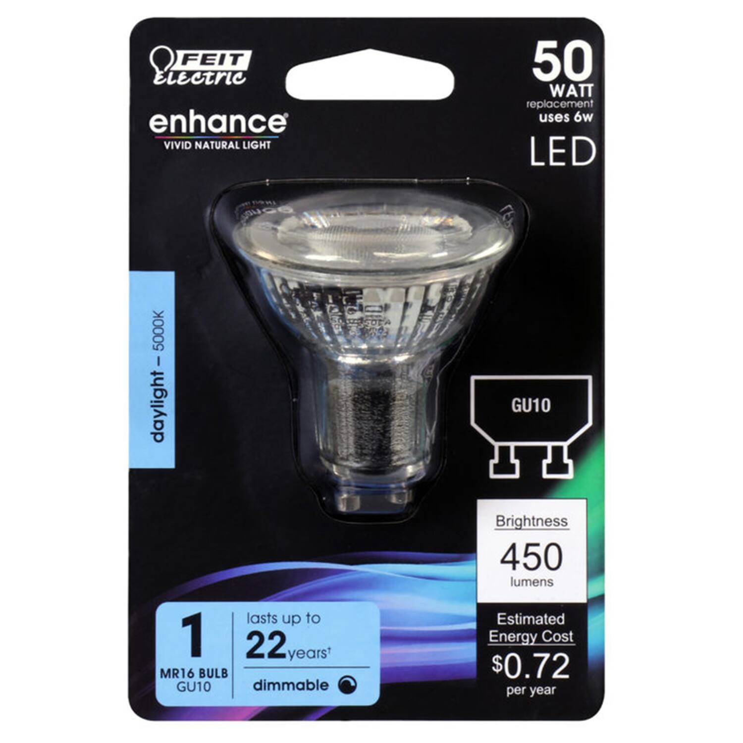 FEIT ELECTRIC - Feit Enhance MR16 GU10 LED Bulb Daylight 50 Watt Equivalence 1 pk price history on PriceWatchPro