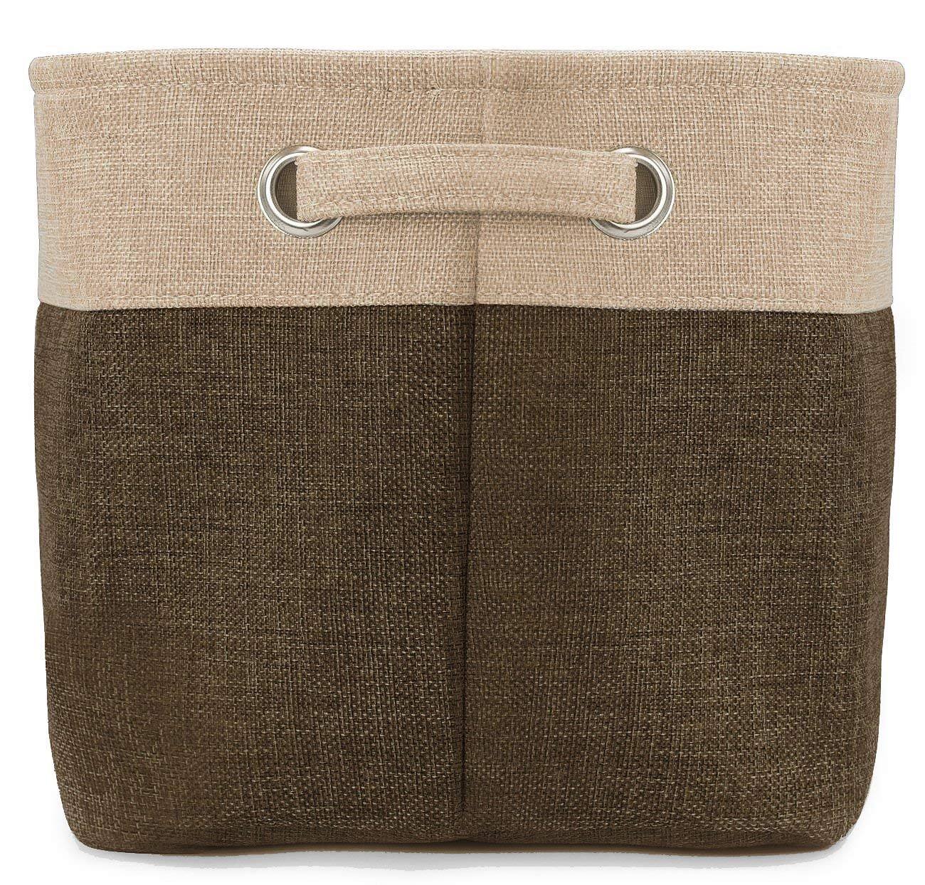 Alt View 3. Sorbus - Sorbus Collapsible Basket With Handles For Towels & Clothes (Single) - 15" L x 10.75" W x 9.50" H - Brown.