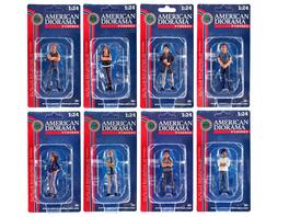 "Car Meet 3" 8 piece Figure Set for 1/24 Scale Models by American Diorama - Multi