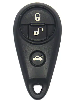 Front. Car Keys Express - Subaru Keyless Entry Remote - 4 Buttons (Lock, Unlock, Trunk, and Panic) - Black.