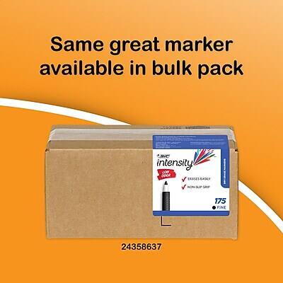 Same great marker available in bulk pack

Intensity
Erases Easily
Non-Slip Grip
175 Fine

24358637