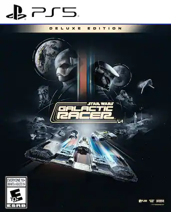 PS5
DELUXE EDITION
STAR WARS GALACTIC RACER
EVERYONE 10+ ENFANTS et ADULTES 10+ ESRB
SECRET MODE
FUSE
LUCASFILM - E10+ (Everyone 10+)